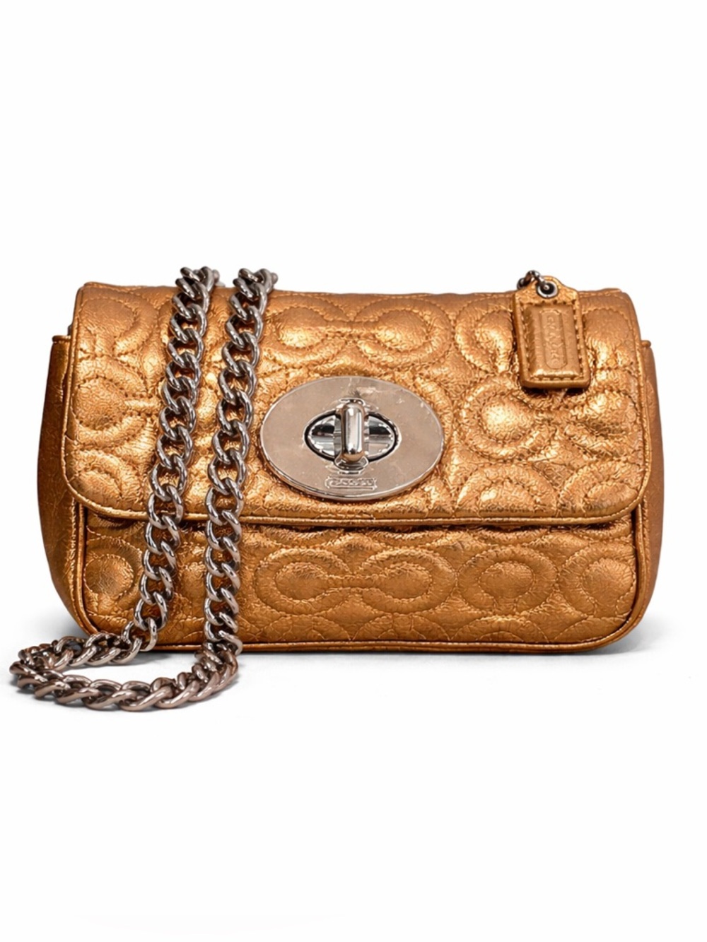 COACH Madison Metallic Leather Chain Mini Bag (Style #42727) - Picture 1 of 16